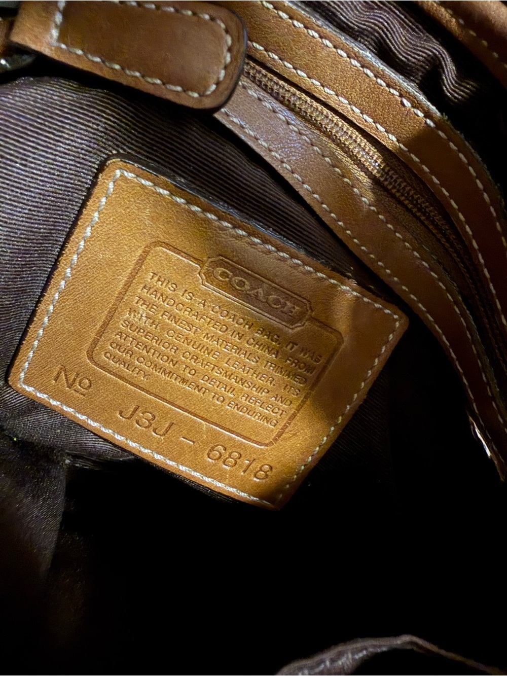 Coach soho Tan and Brown Signature Canvas Shoulder Bag 6818 - Picture 10 of 11